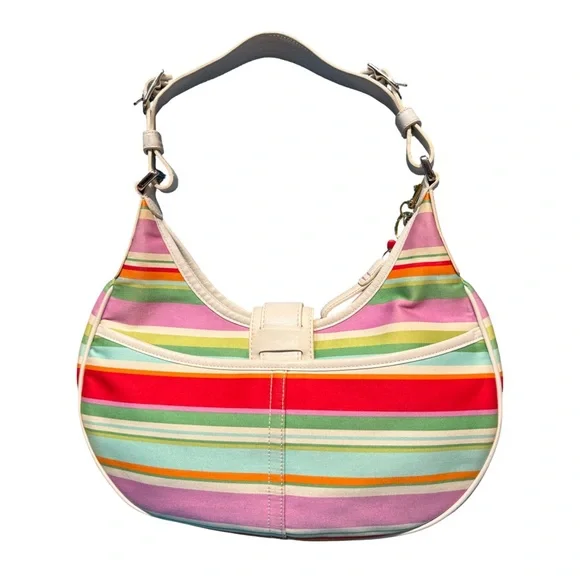 Y2K Coach Striped Large Hobo Bag - Picture 3 of 11